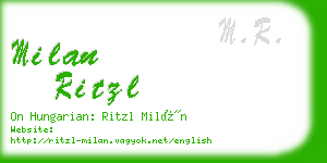 milan ritzl business card